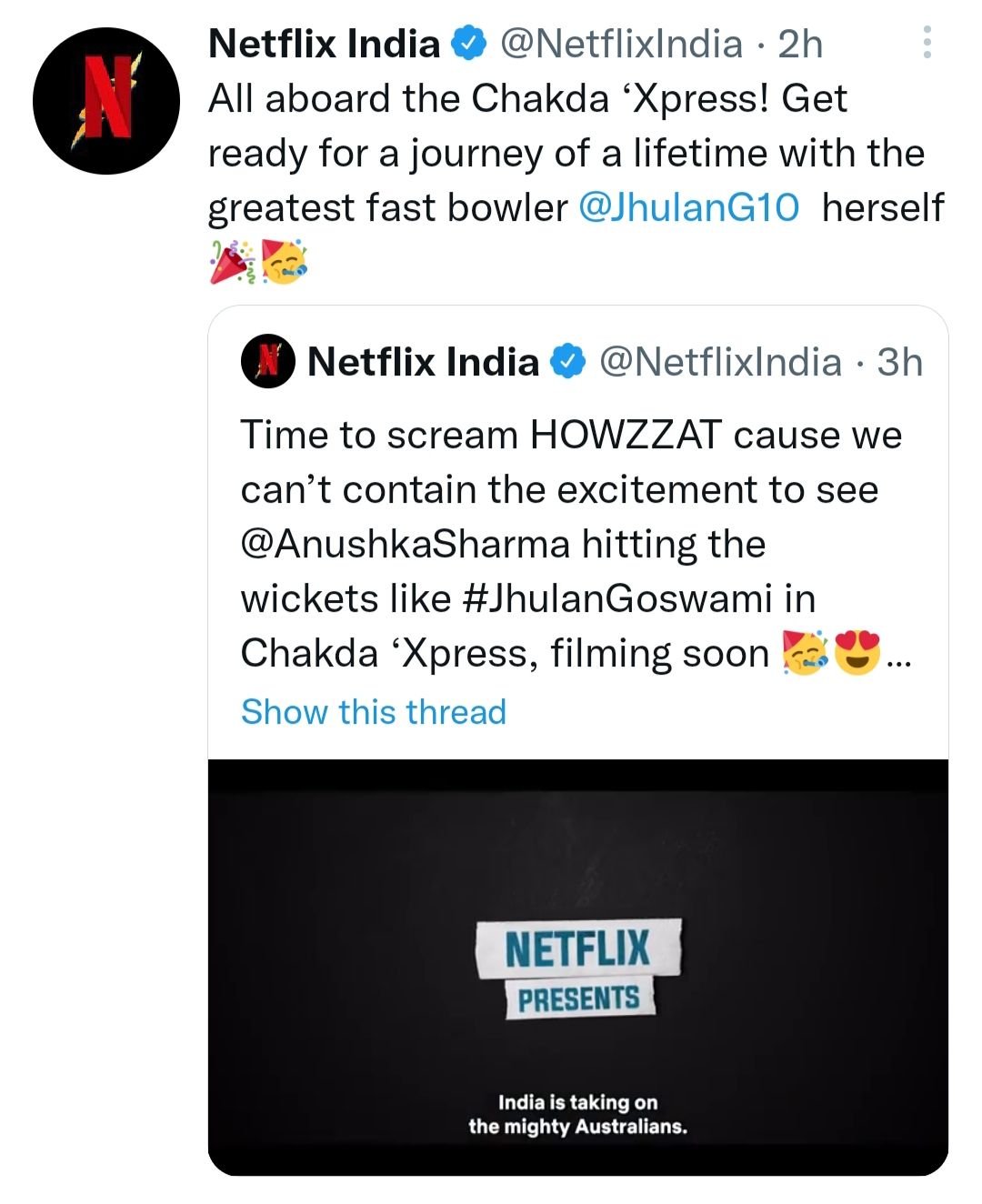 All Aboard the Chakda 'Xpress - About Netflix