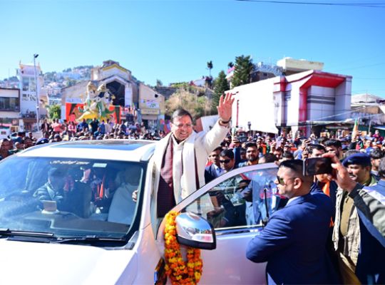 Municipal elections: Chief Minister Dhami reached Tehri! Grand rally organized with workers, atmosphere created in favor of BJP candidates