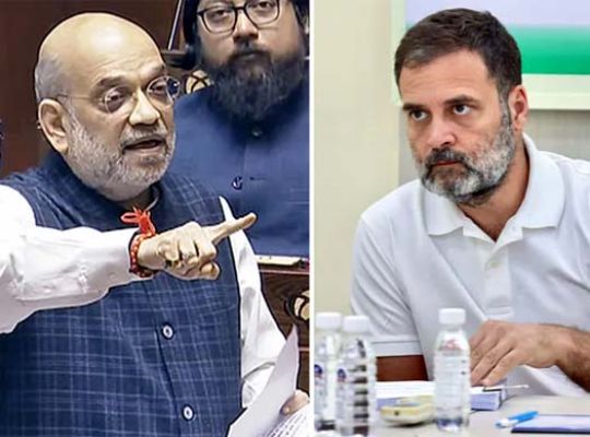 Big news: Political atmosphere heats up in Lok Sabha and Rajya Sabha! Home Minister Shah says Vande Mataram is the eternal mantra of nationalism, prompting Rahul Gandhi to retort
