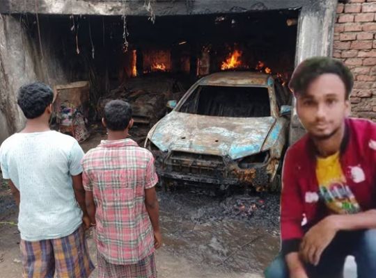 Humanity shamed: Another Hindu youth dies a painful death in Bangladesh! He set himself on fire from under a shutter, but was unable to escape.