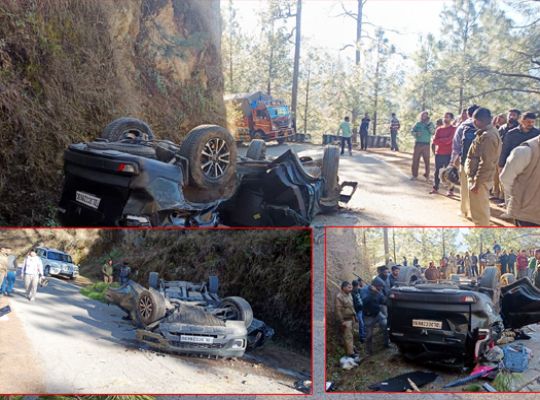 Speed ​​once again proves fatal in the mountains: A Scorpio plunges into a ditch on the Badechina-Sherghat road in Almora! The deaths of two people have cast a pall of grief over the area.