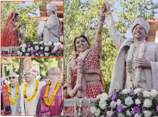 Almora: A unique wedding was held amidst mountain traditions on the sacred land of Kasardevi! Foreign guests also embraced Kumaoni colors, forging a unique bond.