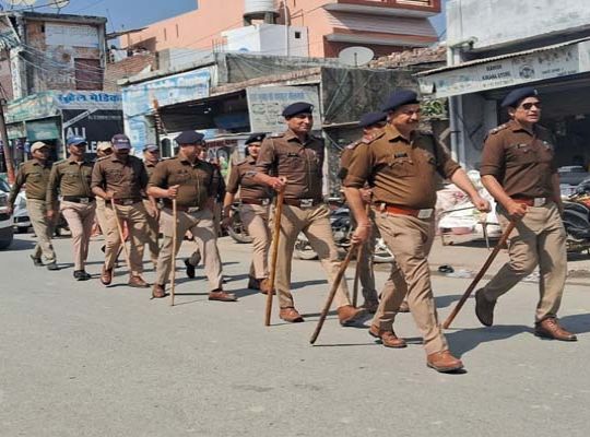 Udham Singh Nagar: No mercy for hooligans on Holi; heavy police force deployed on the streets on the instructions of SSP Ajay Ganpati.