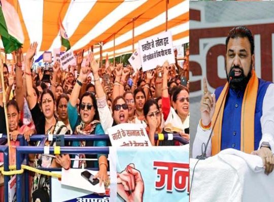 Women's 'Anger Rally' in Patna: Delhi's Political Battle Hits the Streets of Bihar; CM Samrat Chaudhary Roars Loudly