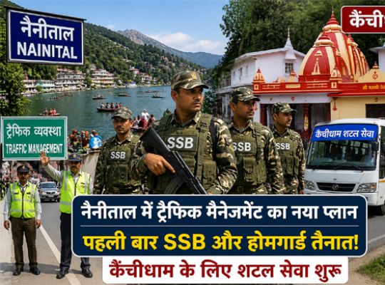 Major action regarding traffic management in Nainital: SSB and Home Guard will take charge amid shortage of police force, shuttle facility will be provided to those going to Kainchi Dham.