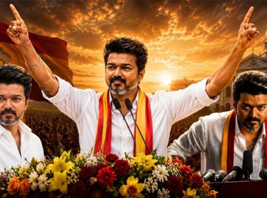 "People's Hero" Vijay's historic rise to power in Tamil Nadu! His film career ends with his swearing-in as Chief Minister, and fans await the release date of his final film.