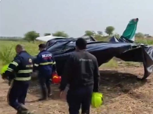 Major Aircraft Accident Averted in Baramati, Pune! 'Crash Landing' Forced in Sugarcane Field Following Technical Glitch; Aircraft Saved Safely Thanks to Pilot's Presence of Mind.