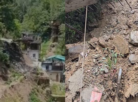 'Alert' on Mussoorie-Dehradun route ahead of monsoon: Massive retaining wall collapses at the landslide-prone 'Paani Wala Bend'; fear of landslides returns along with the debris.