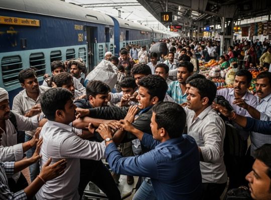 Shocking: Scramble for a seat on a Haridwar-bound train leads to death! A young man was brutally beaten by the crowd; the passenger writhed in agony on the platform while onlookers merely watched.
