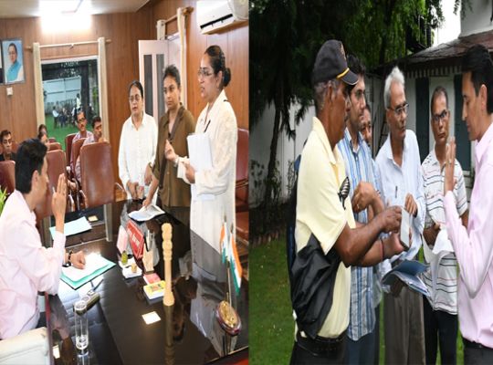 Commissioner Deepak Rawat appeared in 'action mode' at the public grievance meeting, issuing stern warnings regarding property promotion on social media, land fraud, and illegal tree felling.