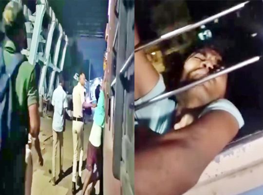 "My arm will break, brother&mdash;don't let go!" the snatcher kept screaming; the thief dangled in mid-air for 9 km from the window of the Janhit Express as passengers taught him a lesson.