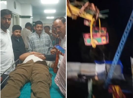 Almora: Swing collapses at Nanda Devi Fair; young man and woman injured! Accident occurred at the Adams Inter College grounds.