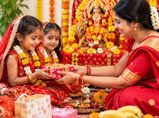Uttarakhand: 'Devbhoomi' (Land of the Gods) immersed in devotion during the Ashtami and Navami of Navaratri! Chants in honor of Goddess Durga echoed from homes to temples, while the ritual of 'Kanya Pujan' (worship of young girls) was performed with prayers for happiness and prosperity.